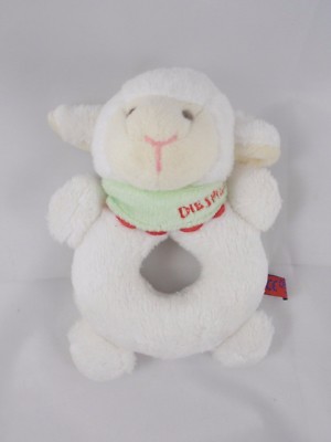 Die Spiegelburg Sheep Lamb Plush Rattle Ring 5 Inch Stuffed Animal toy