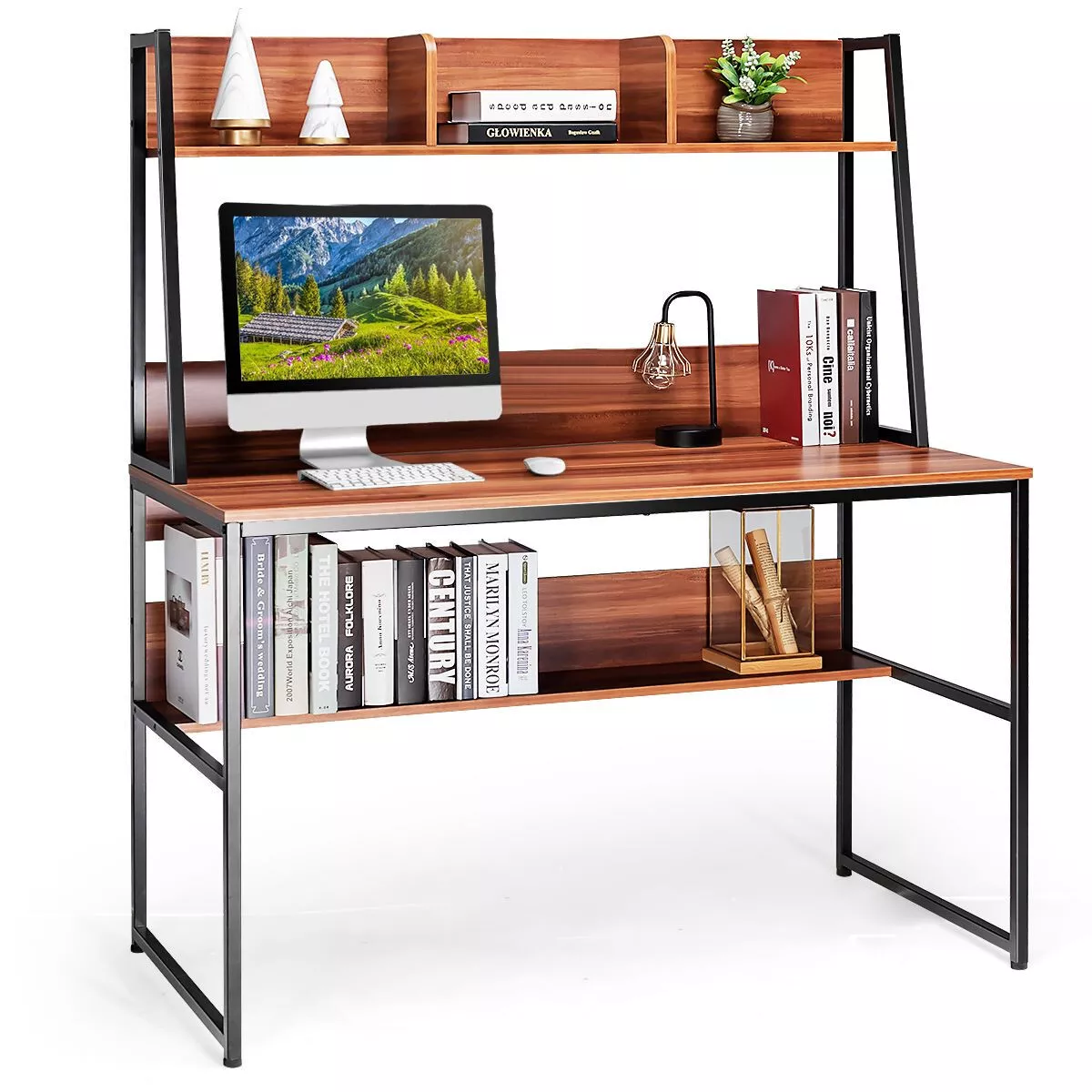 Tribesigns modern simple style computer desk pc 2024 laptop study table workstation for home office white