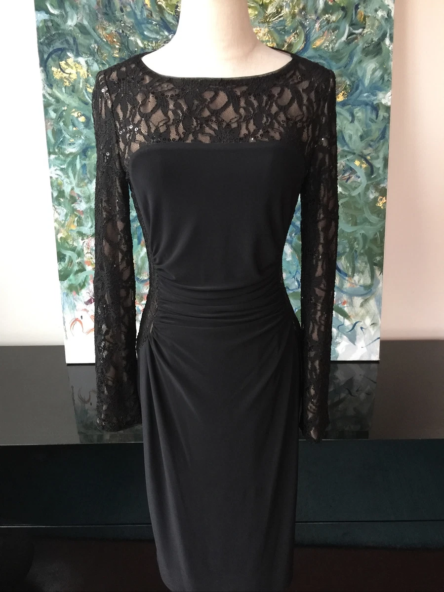 Ralph lauren black store evening gown