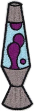 Patch - Motion Lamp Purple Blue Retro Lava 1960s Embroidered 3.5" Iron On #19657