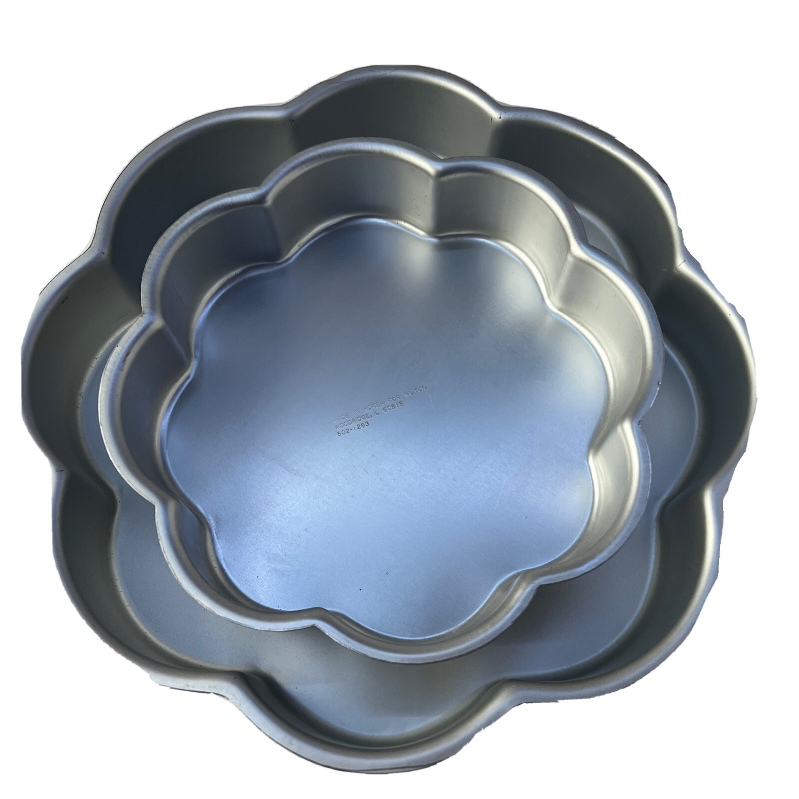 Wilton Performance 2 Tier Flower Cake Pan Set MPN 5021255, 5021263 eBay
