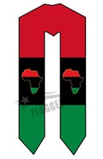 Graduation Sash / Stole - AFRICA 3/AFRICAN FLAG FAST SHIPPING.
