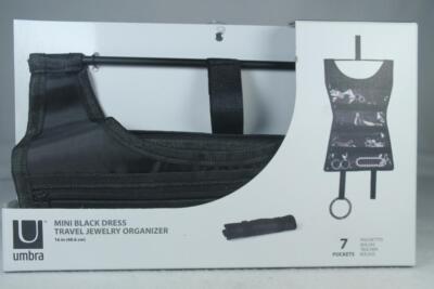 Little Black Dress-Travel or Home Jewelry Organizer 7 Zippered Pockets NWT