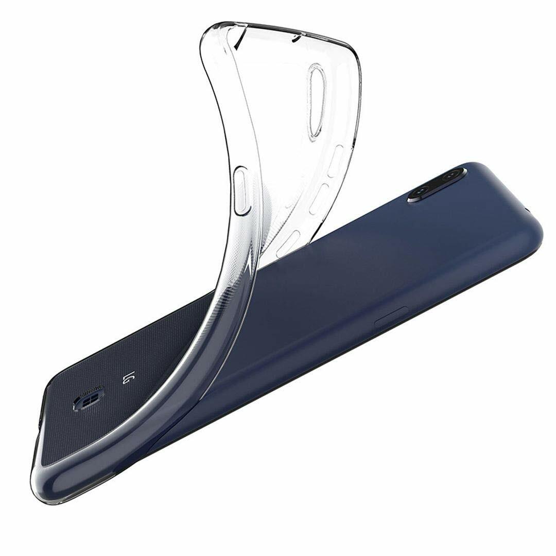 Custodia Morbida In TPU Per LG K20 (2019) - Cover Protettiva Sottile Antigraffio, Antiurto, Antiscivolo, Ritagli Precise, Trasparente/Nera