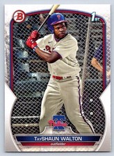 TaySHAUN WALTON  PHILLIES RC 1st card  2023 BOWMAN DRAFT #BD-183