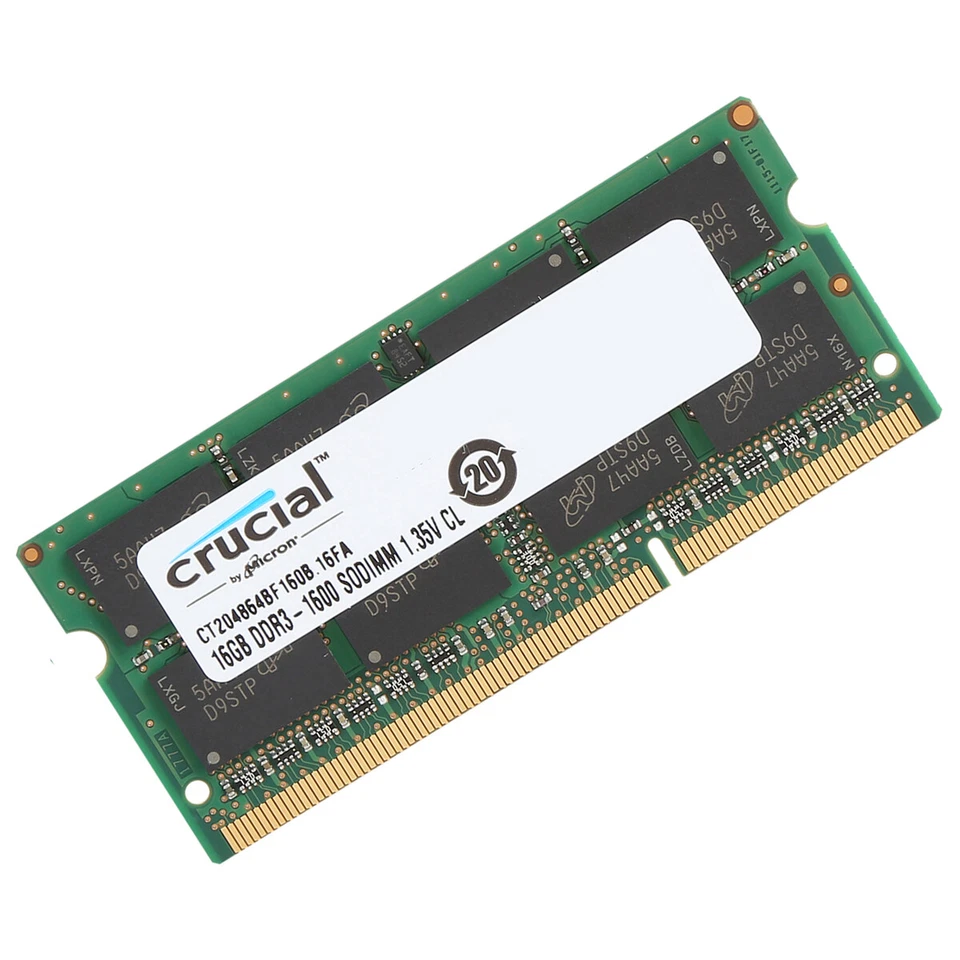 Crucial Kit 32GB (2x 16GB) DDR3L 16GB 1600MHz SODIMM 1.35V 2Rx8 Laptop Memory - Image 4 of 4