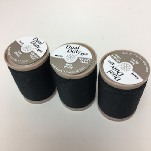 Dual Duty XP Heavy Thread 125 Yards, Black, Pack of 3 - Picture 2 of 5