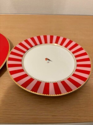 Pip Studio Love Birds Red Plate 27cm 21cm Set | eBay
