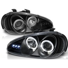 Fari Angel Eyes LED Nero per modelli Mazda MX3 1991 al 1998