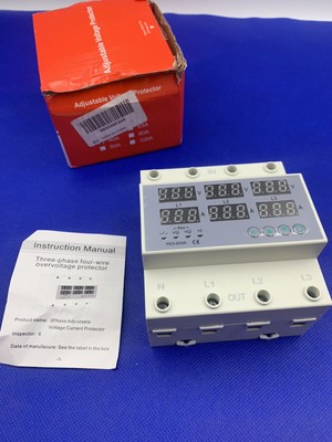  Digital 3 Phase DIN Rail Voltmeter Ammeter, AC 390 500V Electricity Usage...