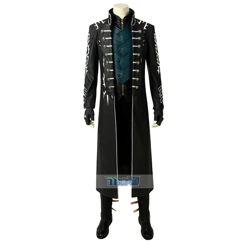 Devil May Cry 5 Vergil Windbreaker Vest Pants Gloves Suit Cosplay