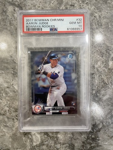 2017 Bowman Chrome Mini 32 Aaron Judge Rookie Card PSA 10 New York
