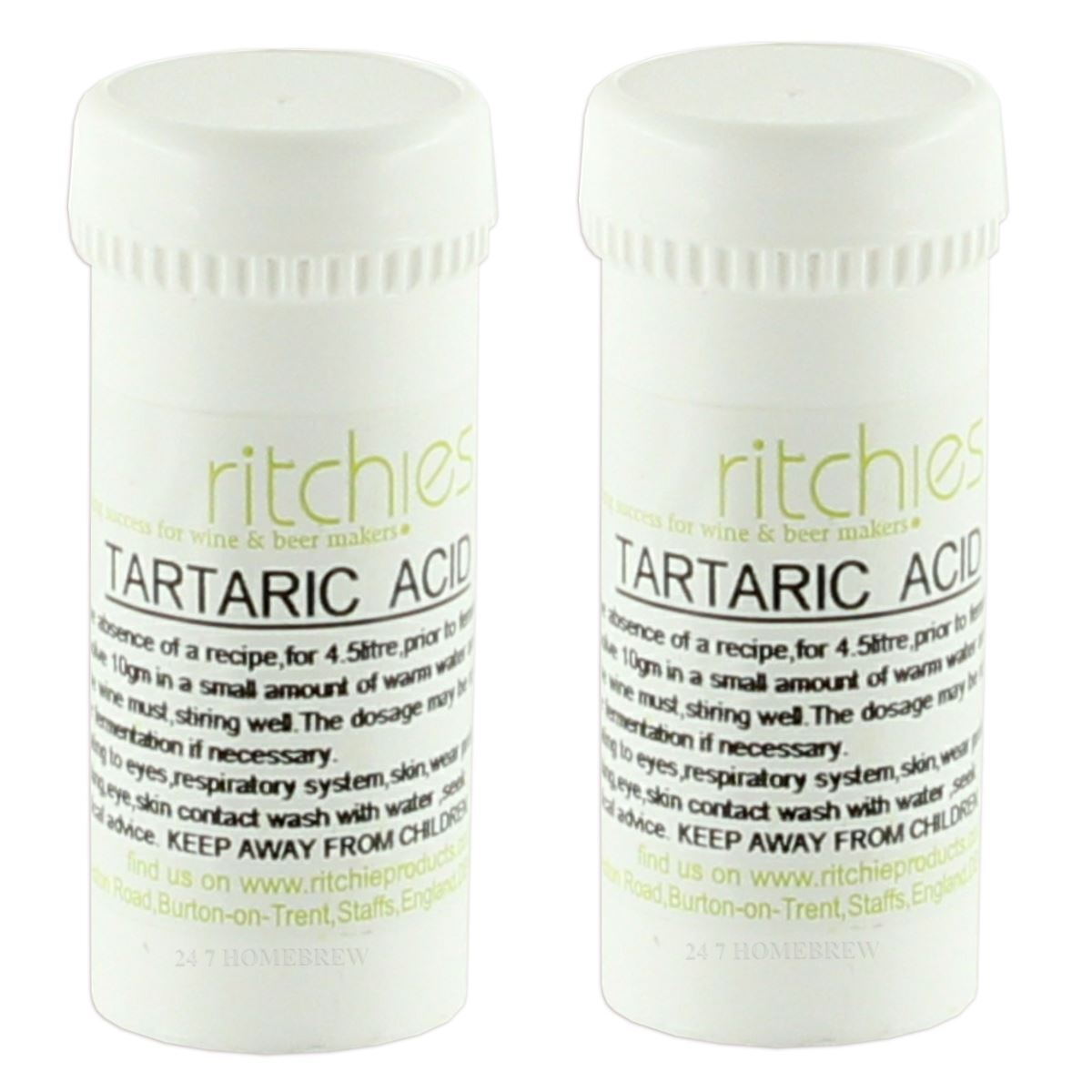 2x Ritchies Tartaric Acid 50g