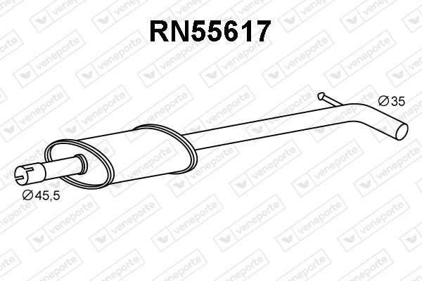 Silencieux intermédiaire Renault Clio IV 1.2 16V - Pièce de rechange pour passage au contrôle technique