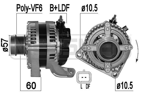 Messmer Lichtmaschine Generator 150A 14V FüR Jeep Cherokee 2.8 CRD 4X4-image
