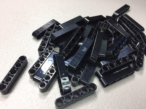 LEGO Technic 1 x 5 Liftarm with holes - thick- Black (x50) 32316 Authentic - Picture 12 of 12