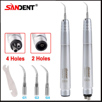 USA Dental Ultrasonic Air Perio Scaler Handpiece Hygienist 2 & 4-Holes & 3 Tips