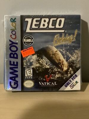 Zebco Fishing New Rumble Edition Factory Sealed 1999 Nintendo Game Boy Gold Wata