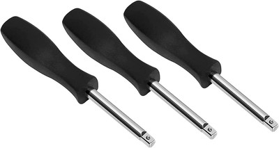 Aswewamt 3 PACK Black 1/4 Inches Drive Spinner Handle Socket Driver Handle