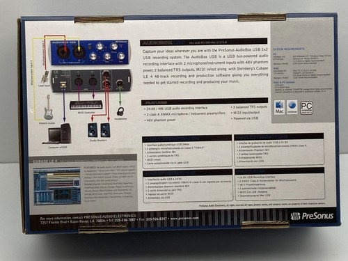 PreSonus AudioBox USB 2x2 Recording System MIDI Interface - Picture 2 of 11