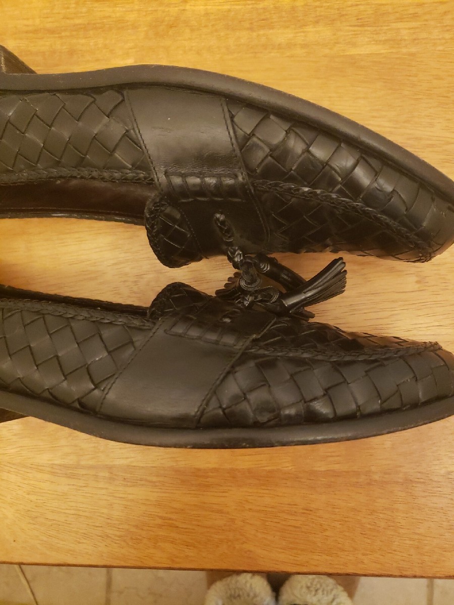 mens bragano loafers Tassels Black Weave 10.5 M | eBay display picture 1