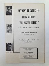 Programme souvenir 1949 théâtre d'acteurs Billy Gilbert dans ma soeur Eileen