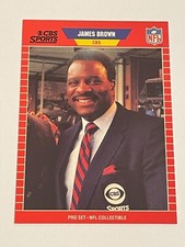 1989 Pro Set Football Announcer Insert #13 - James Brown - CBS Sports Announcer