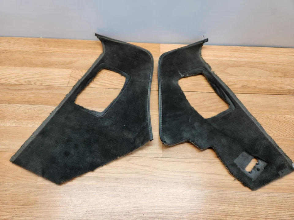 ✅ 82-88 原始设备制造商宝马 E28 528e 535 内部地板侧地毯一对黑色 — 第 2/4 张图片