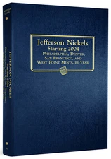 Whitman Coin Album #1973 Jefferson Nickel 2004-2026 PD&S Mint  Book  5 cent