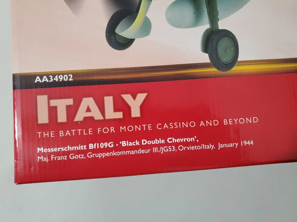 Corgi AA34902 Messerschmitt Bf109G Black Double Chevron Italy 1944 Airplane 1:32 - Image 2 of 4