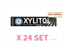 LOTTE XYLITOL GUM BLACK MINT 14 PIECES PER PACK X 24 SET