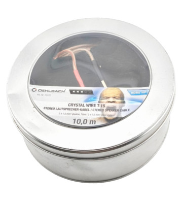 Oehlbach Crystal Wire T 15 Lautsprecherkabel 2x1,5 mm mit Tube-Verbinder, 10,0 m