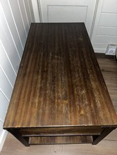 solid wood coffee table with storage