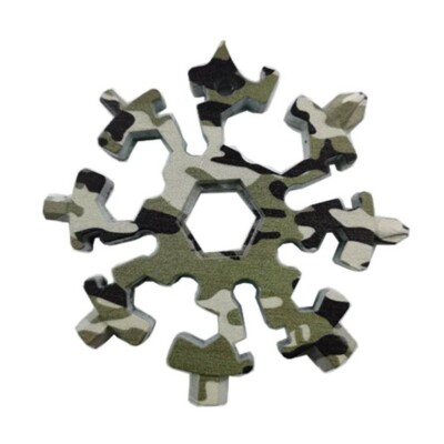 20 in 1 Edelstahl Schneeflocke Schraubendreher Multi-Tool Karte mit Schlüsselring UK