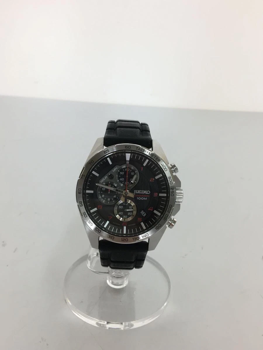 Seiko Chronograph SSB325P1 Stainless Steel 10Bar Black Slv Quartz