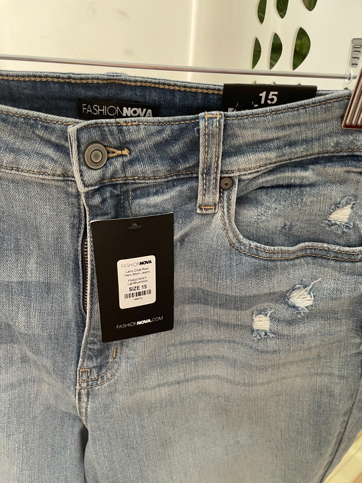 FasionNova Let's Chat Raw Hem Mum Jeans - Size 15 - 5+ items free AU post image 9