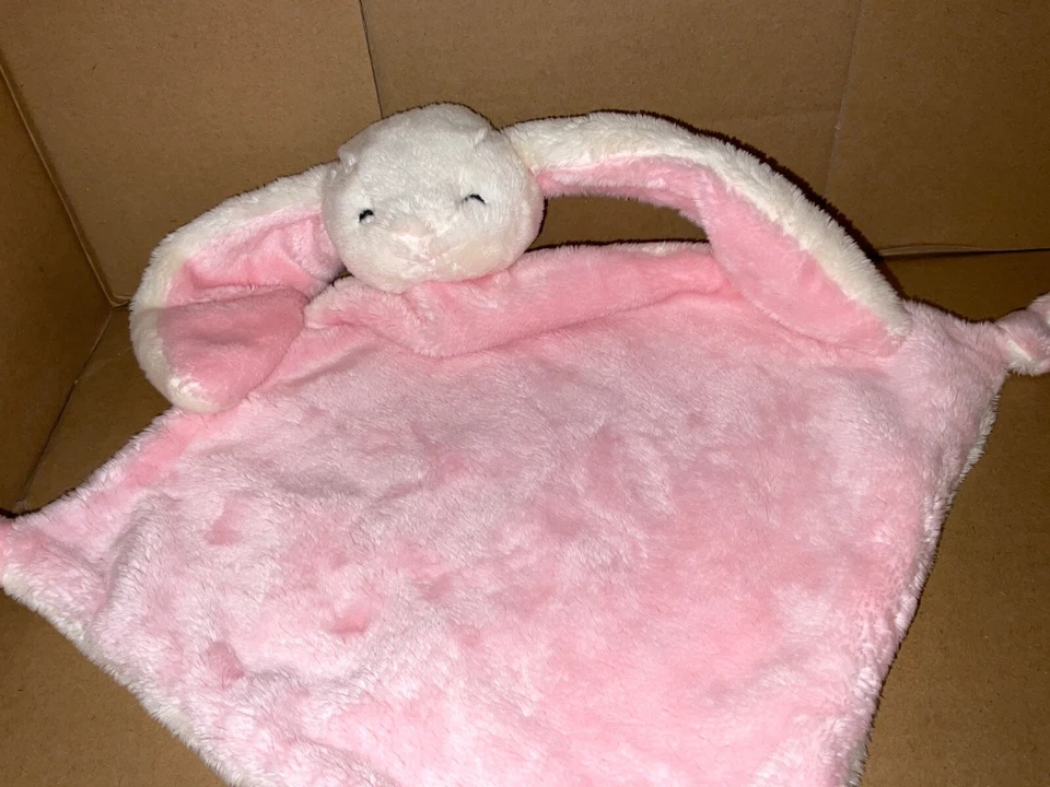 Nature Planet Pink Bunny Rabbit Baby Comforter Blanket Soother Blankie dou dou - Image 2 of 4