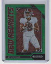 BRYCE YOUNG 2023 Prizm Draft Picks NEW RECRUITS GREEN #1 CAROLINA PANTHERS