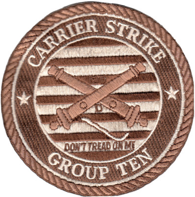 CARRIER STRIKE GROUP TEN DESERT DON'T TREAD ON ME CHEST PATCH 