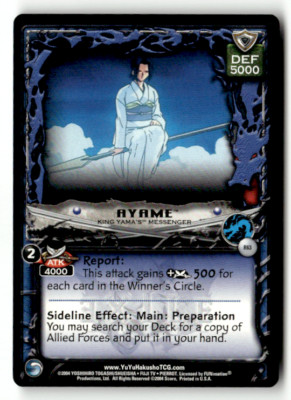 Yu Yu Hakusho TCG - Ayame King Yama's Messenger - 1st Ed Rare - Exile Score