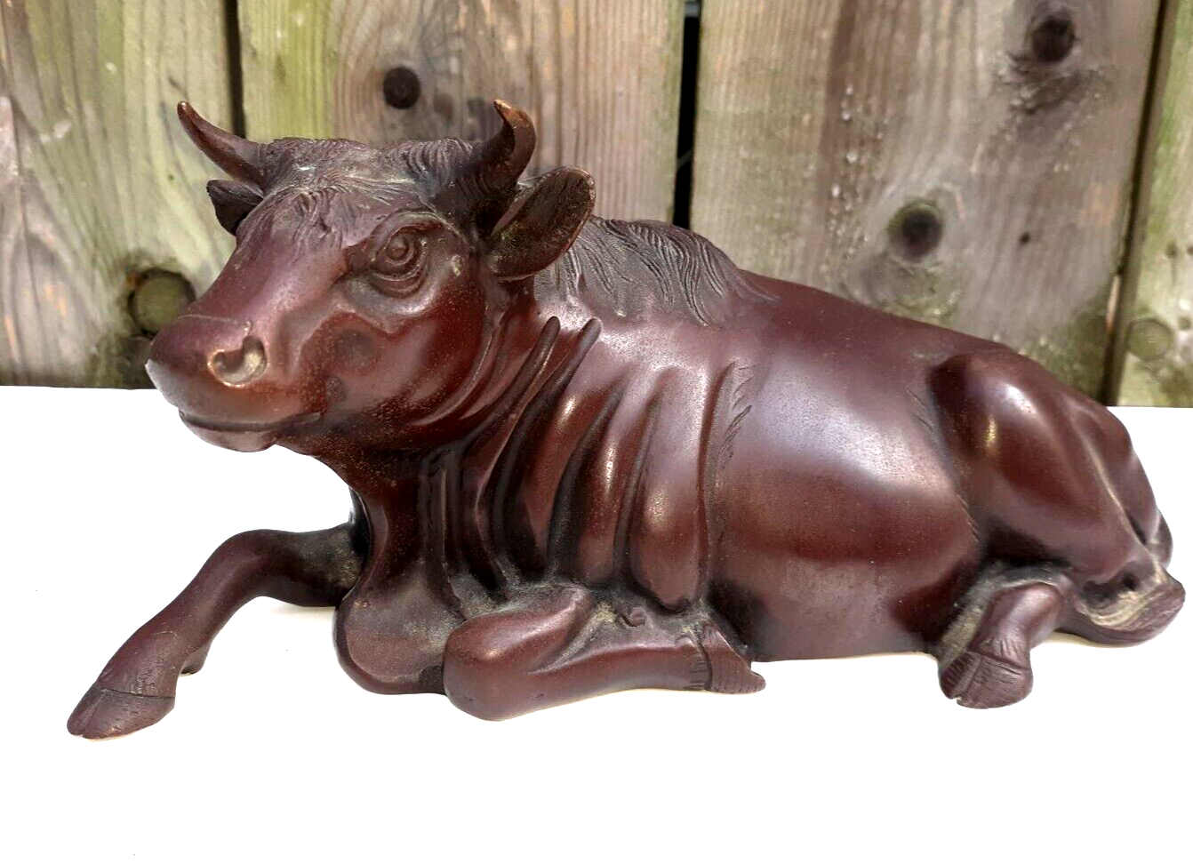 Antique Japanese Bronze Bull Sculpture Signed Meiji Period eBay