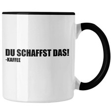 Lustige Tasse mit Spruch - Du Schaffst Das Kaffee - Witzige Sprüche Kaffeetasse 