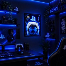 Cadre manette PS5 PlayStation personnalisable prénom format A4 24x32cm