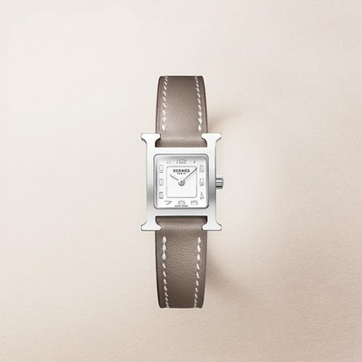 Beautiful Hermes Heure H watch, Mini model, 21 mm Silver