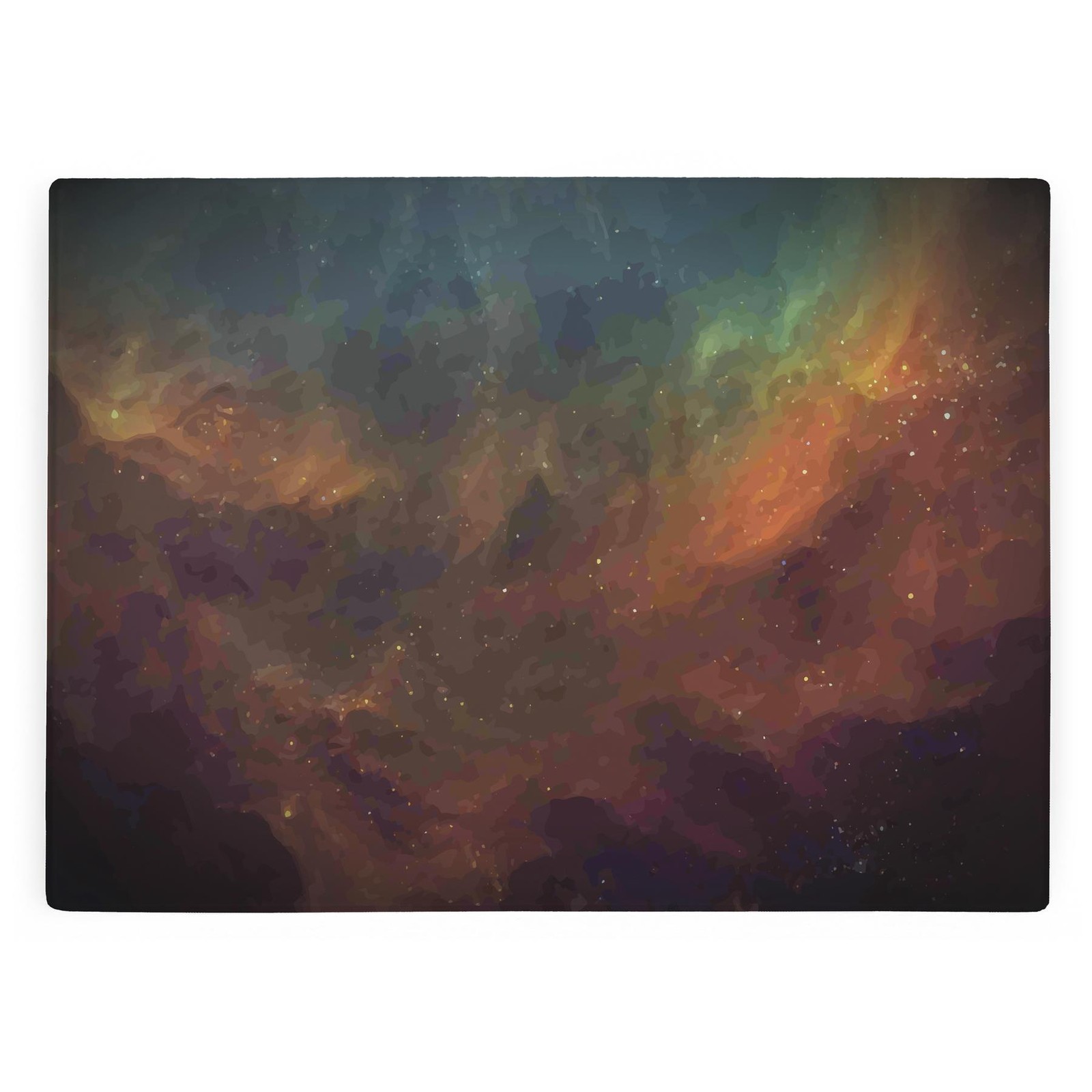 Space Galaxy Large Glass Worktop Protector - Smooth Kitchen Cutting Board Gift