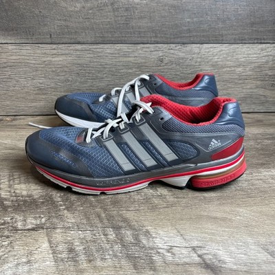 Adidas Supernova Glide 5 Q22413 Mens 12 Running Shoes Gray Red Athletic Sneakers