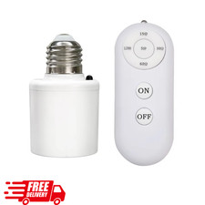 Wireless Remote Control Light Lamp E27 Screw Bulb Base Holder Cap Socket Switch