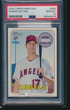 PSA 10 SHOHEI OHTANI/OTANI  2018 TOPPS HERITAGE #600 ANGELS ROOKIE RC GEM MINT