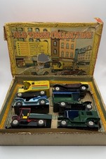 Marx Old Timer Collection Tin Toy Cars Set w/ Box Japan Vintage 1940s