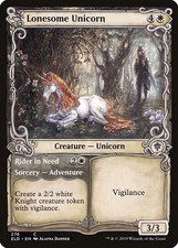[MTG] Lonesome Unicorn // Rider in Need (Showcase) (276) (ELD) LP-HP
